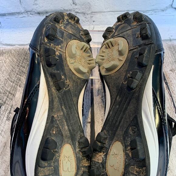 STARTER Boy’s Black Synthetic Lace Up Baseball Cleats / Size: 5 - Picture 6 of 11